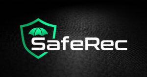 SafeRec Logo on a black background