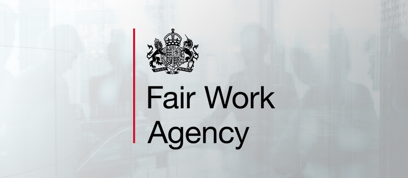 Logo and display of the Fair Work Agency
